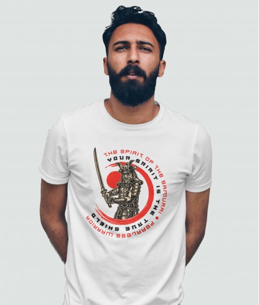 Мъжка тениска с щампа Арт The spirit of samurai - TShirtArtShop.com